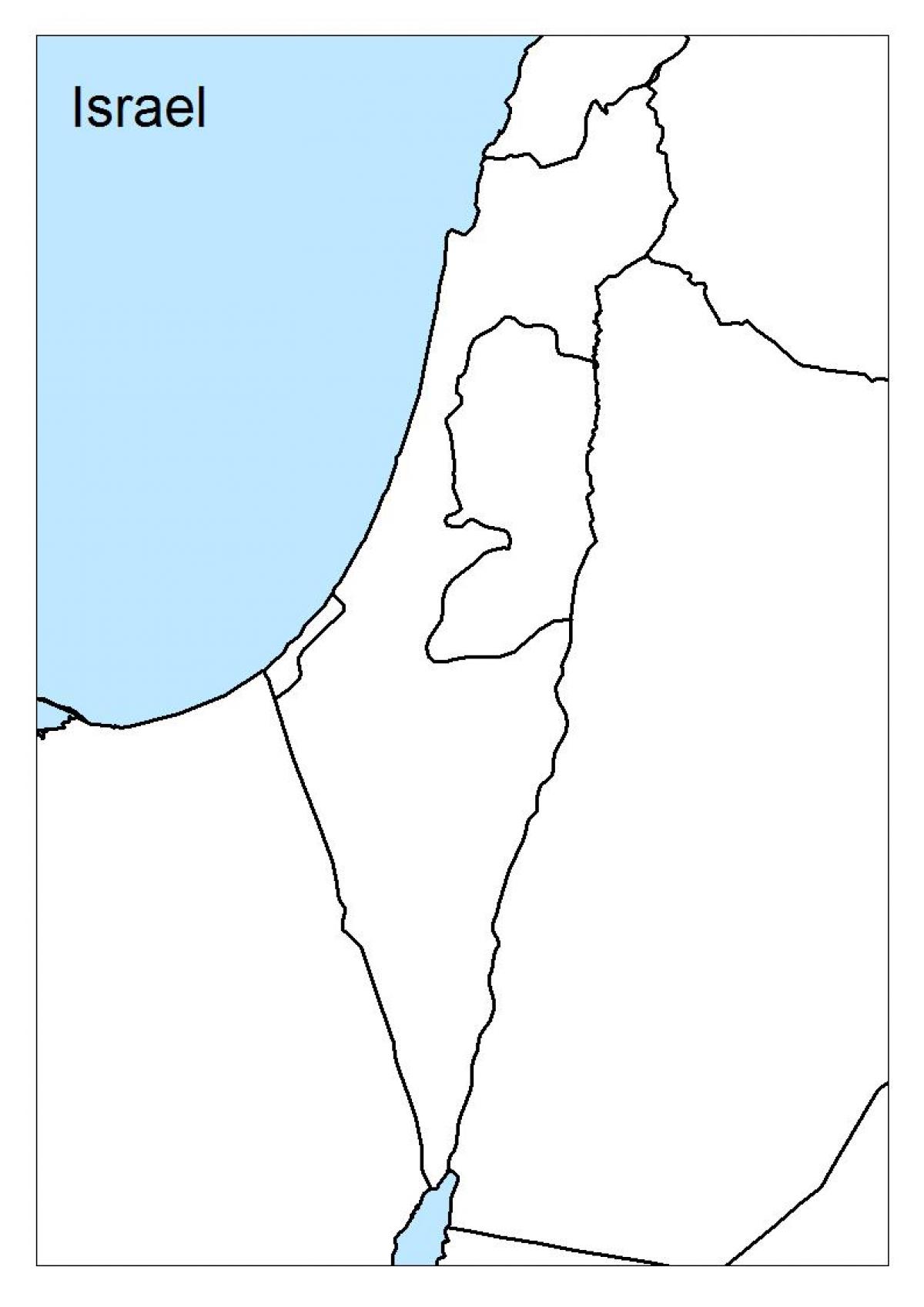 map of israel blank