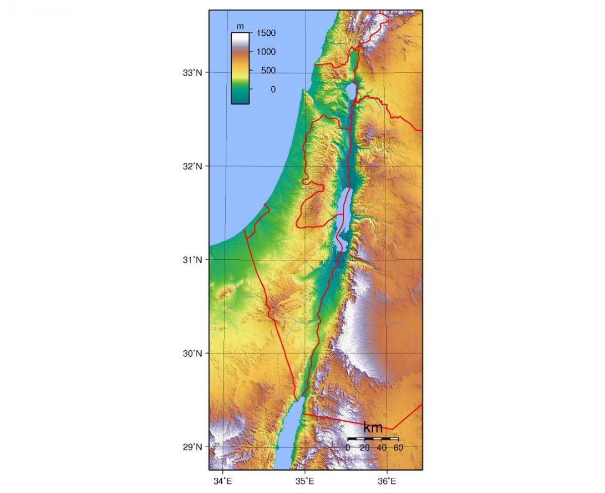 map of israel elevation