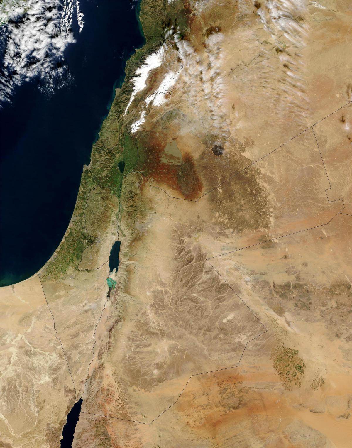 map of israel satellite 
