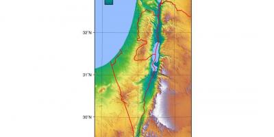 Map of israel elevation